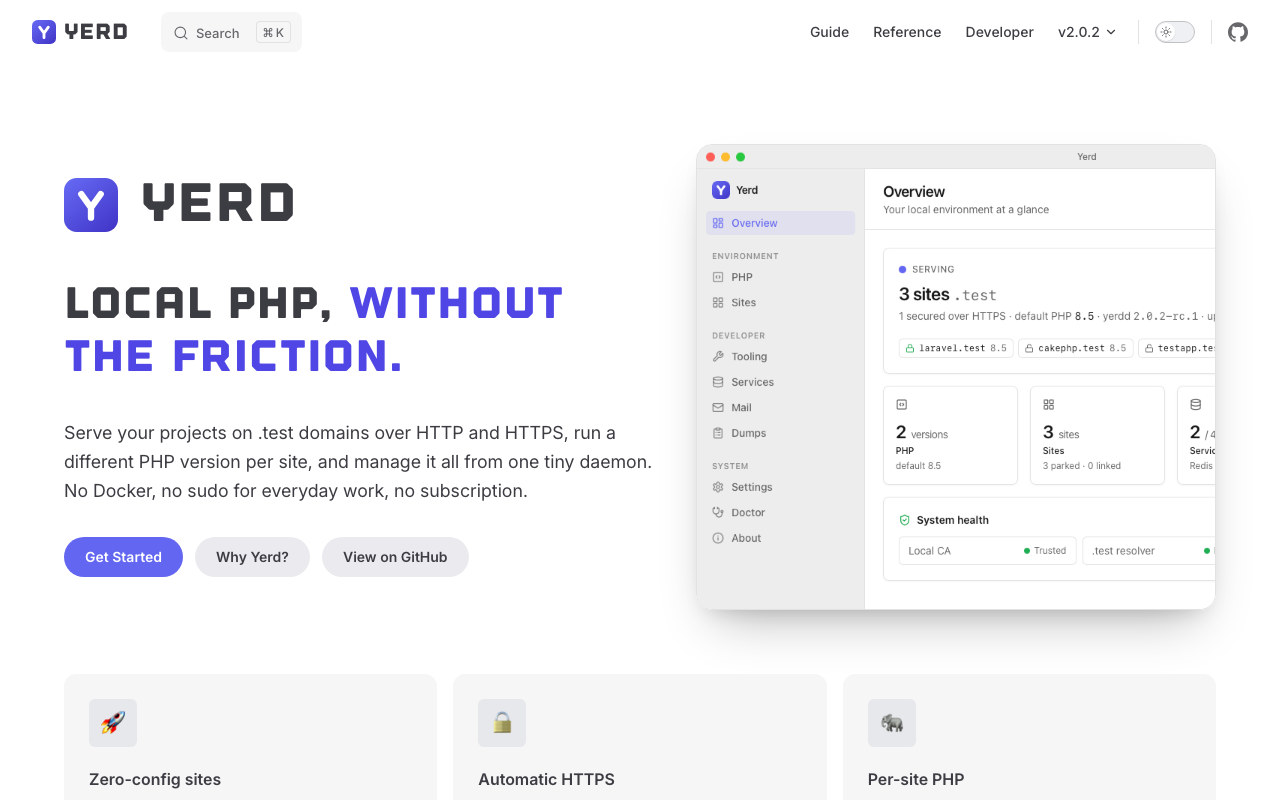 Screenshot of Yerd